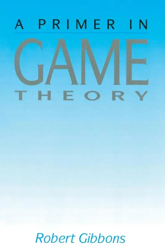 A primer in game theory boek met een blauw verloop omslag en grijze titeltekst voor wie in game theory wil slagen