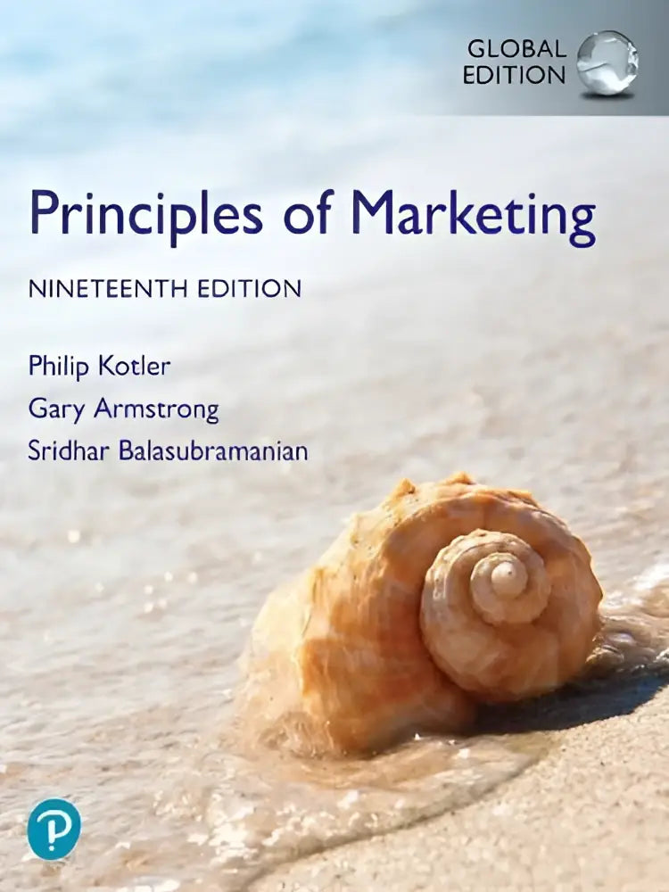 A tan seashell with a spiral pattern on wet sand illustrating principles of marketing global edition within innovative customer-value framework