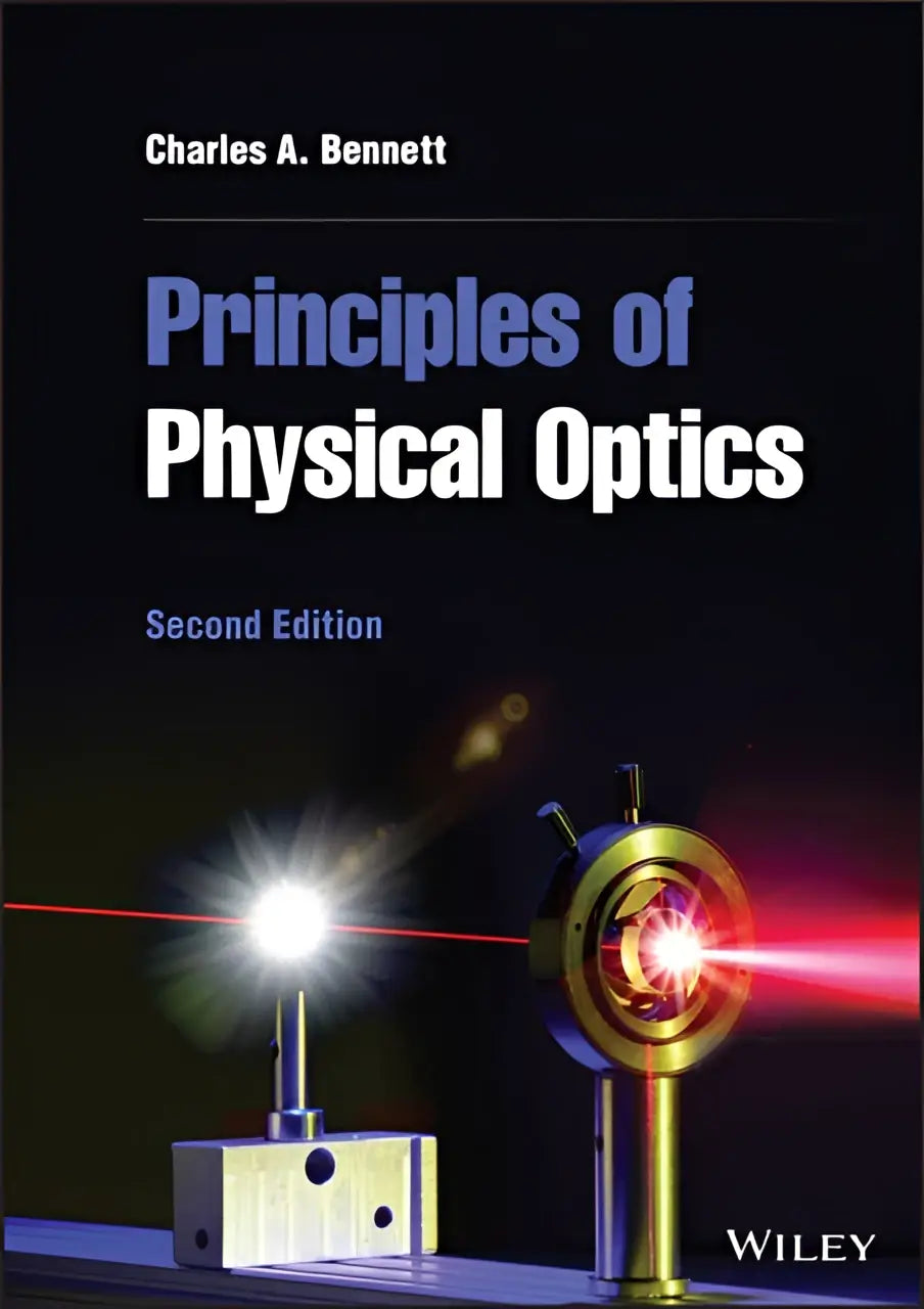 Zwart hardcover boek principles of physical optics tweede editie door charles a biedt een intuïtieve en diepgaande kijk op physical optics
