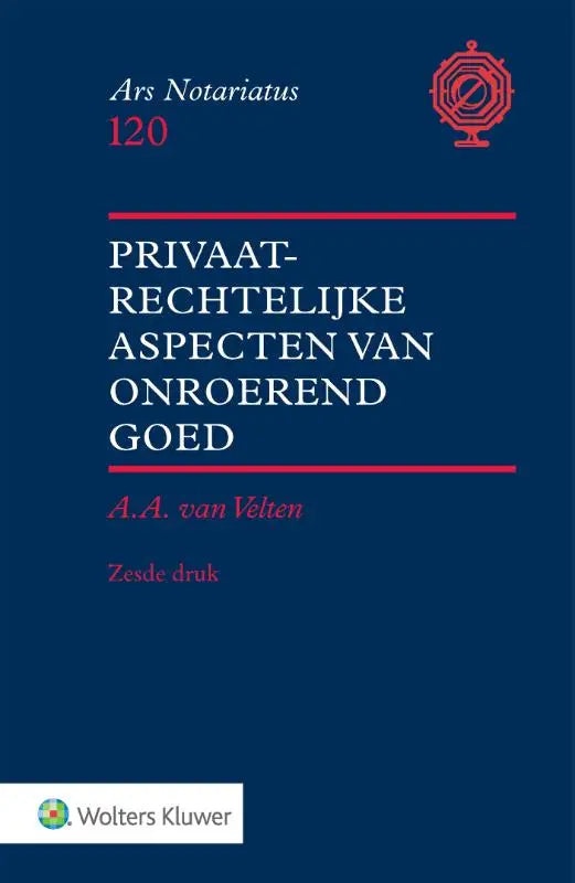 Diepblauw hardcover boek privaatrechtelijke aspecten van onroerend goed door a.a. wolters kluwer nederland recht algemeen