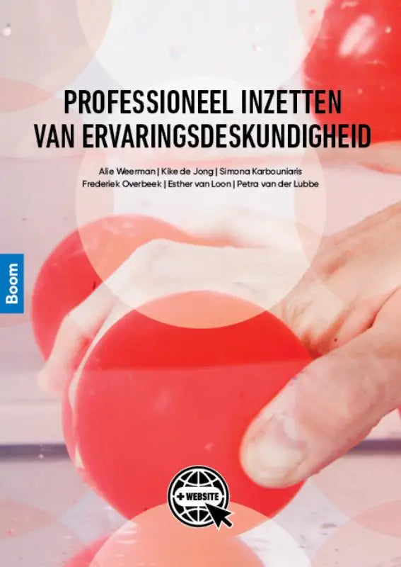 Roodglanzende ronde objecten vastgehouden voor professioneel inzetten van ervaringsdeskundigheid door koninklijke boom uitgevers