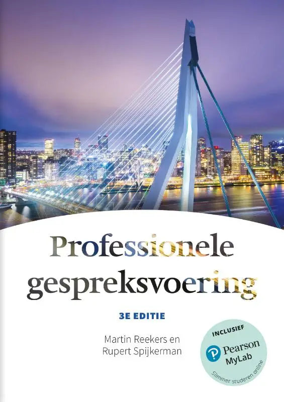 Cover van professionele gespreksvoering 3e editie door martin reekers en rupert spijkerman met mylab nl toegangscode