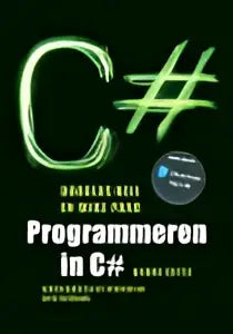 Groene c# logo met tekst programmeren in c# en mylabnl toegangscode op product van douglas bell en mike parr