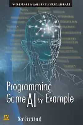 De boekcover toont een blauw-zwart ontwerp met de titel programming game ai by example van mat buckland in witte tekst