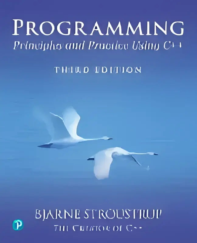 Blauwe hardcover boek programming principles and practice using c++ door bjarne stroustrup derde editie voor programmeren