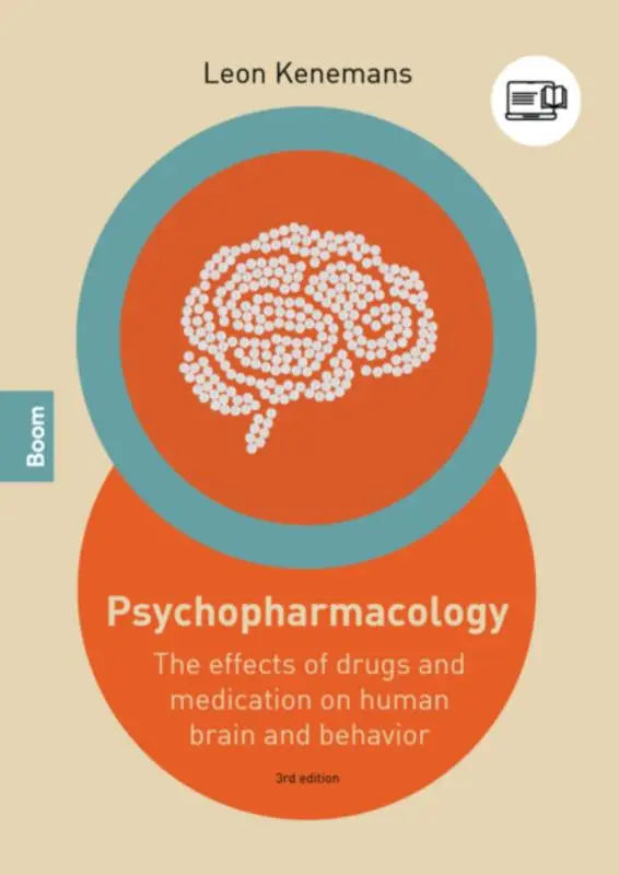 De cover van de 3e editie van psychopharmacology toont de effecten van drugs en medication op de menselijke hersenen