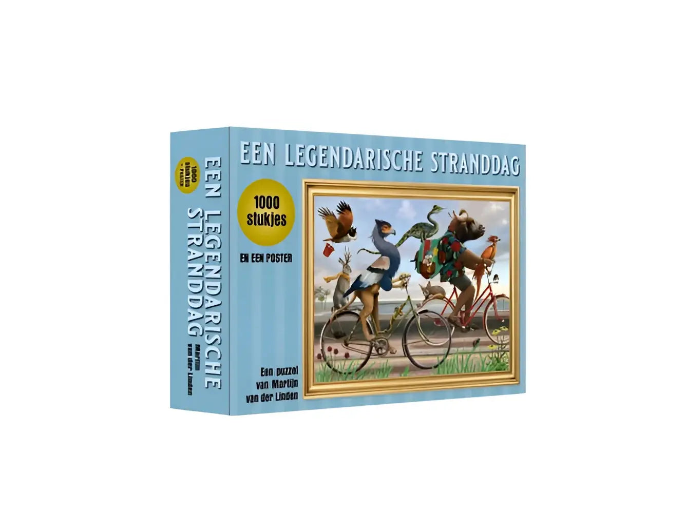 Lichtblauwe puzzel een legendarische stranddag met 1000 stukjes en mythologische wezens voor jonge lezers