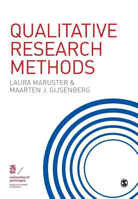 De boekcover van qualitative research methods door laura maruster en maarten j gericht op kwalitatieve onderzoeksmethoden