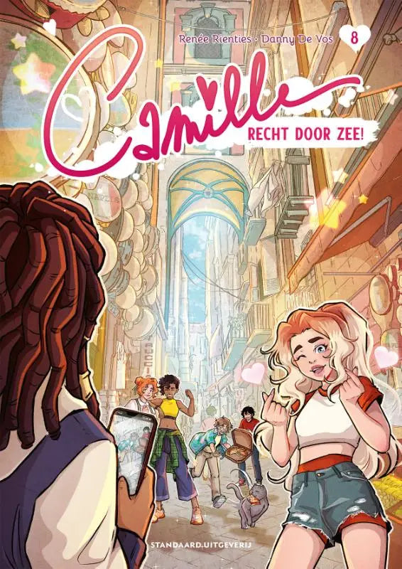 De levendige cover van camille strips algemeen comic issue 8 recht door zee van renee rienties en danny de vos