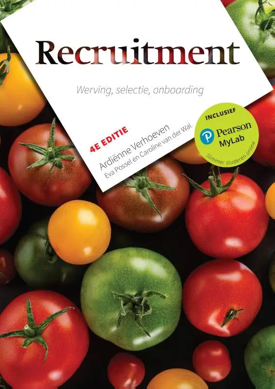 White book cover with black and red text featuring the title recruitment for hiring selection and onboarding