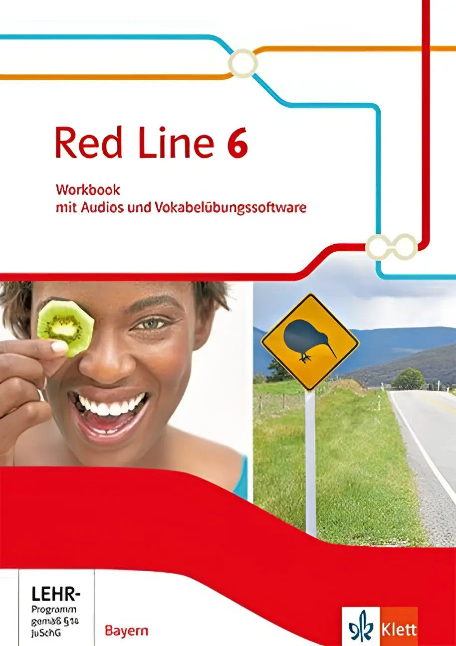 Red line 6 workbook mit audios und vokabelübungssoftware klasse 10 zeigt vrouw met kiwi en kiwi vogelbord