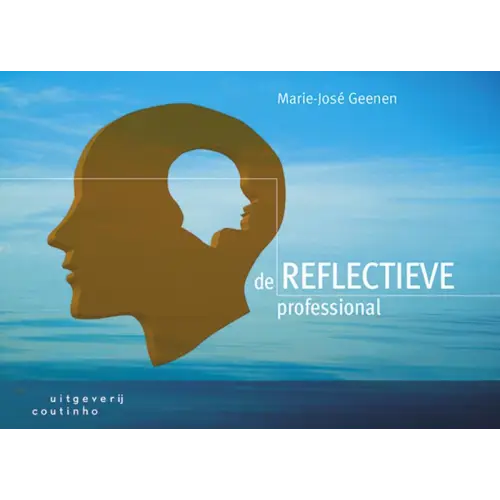 Gouden silhouet van reflecterend hoofdprofiel voor De reflectieve professional