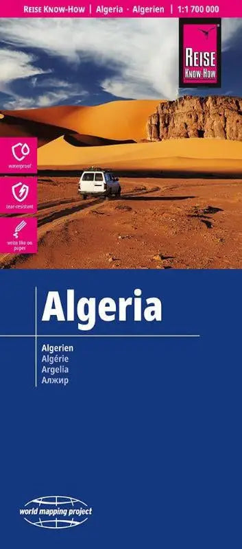 Reise Know-How Landkarte Algerien, Tunesien | Algeria, Tunisia (1:1.700.000) - Landkarte Algerien mit Tunesien - reiß- und wasserfest (world mapping project)