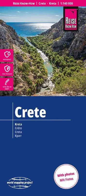 Reise Know-How Landkarte Kreta | Crete (1:140.000) - reiß- und wasserfest (world mapping project)