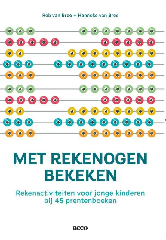 Kleurvolle abacus met groene rode gele en turquoise kralen op witte lijnen voor jonge kinderen rekenogen bekeken acco nederland