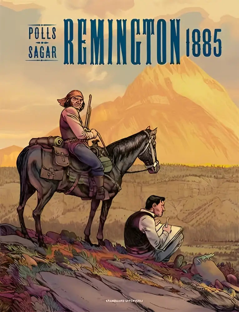 De cover van het geïllustreerde boek remington 1885 door polls & sagar met een gedetailleerde vintage illustratie