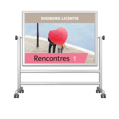 Roldisplay met romantisch beeld voor Rencontres 1 livre de l’élève + Cahier d’activités