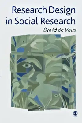 Boekcover research design in social research met groenblauwe keramische tegel en abstracte bladpatronen