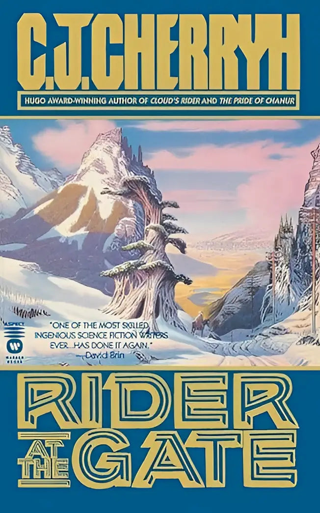 De boekcover van rider at the gate door c.j toont het eerste boek van nighthorse met een sfeervolle illustratie