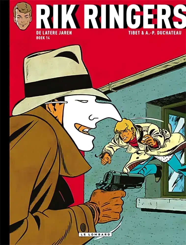 Een bruine fedora met zwarte band gedragen door detective op de cover van rik ringers integraal 14