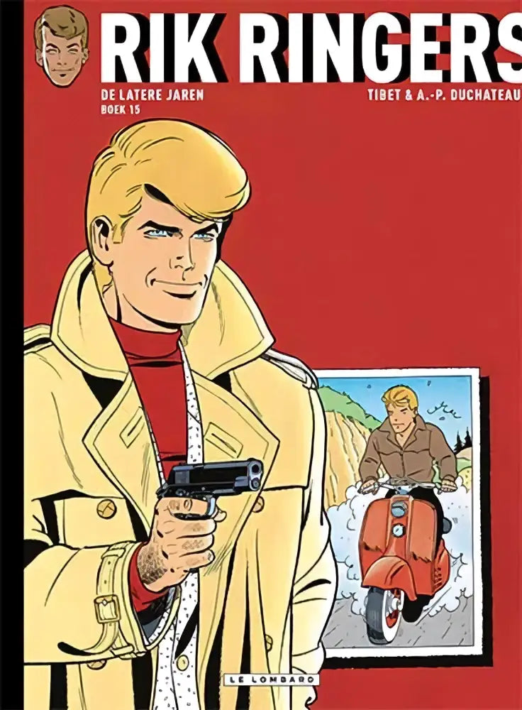 Comicboekcover van rik ringers integraal 15 door andré-paul duchâteau met man in beige trenchcoat en zwarte pistool