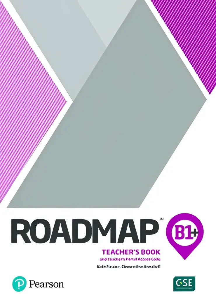 Pearson Roadmap B1+ Teacher’s Book met paarse grijze geometrische cover