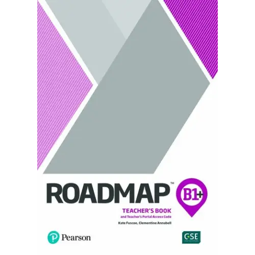 Pearson Roadmap B1+ Teacher’s Book met paarse grijze geometrische cover