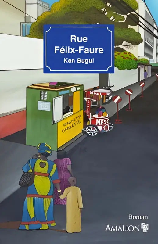 Blauw straatnaambord met rue félix-faure door ken bugul voor het product rue félix-faure
