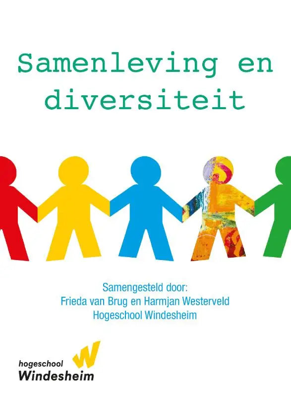 Kleurige papieren poppetjes van diverse mensen die hand in hand staan bij samenleving en diversiteit product