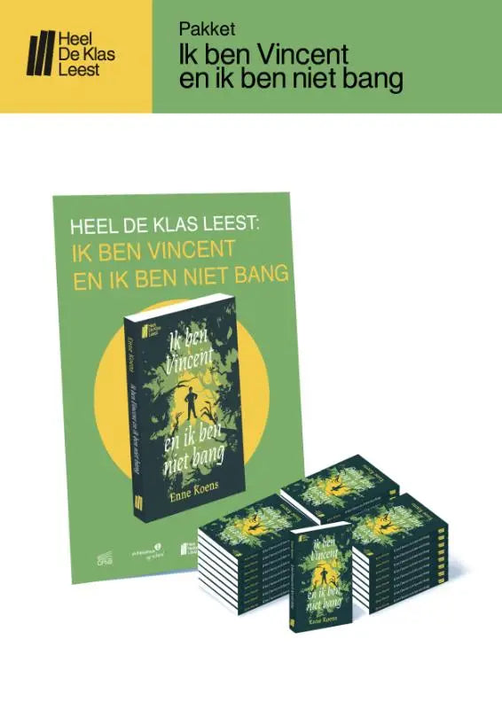 Schoolpakket Heel De Klas Leest 2026 - Ik ben Vincent en ik ben niet bang (PO groep 7-8) - KBb-ledenprijs € 32,40 incl. btw