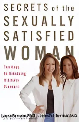 De boekomslag toont de titel secrets of the sexually satisfied woman in zwarte serifletter tegen een witte achtergrond