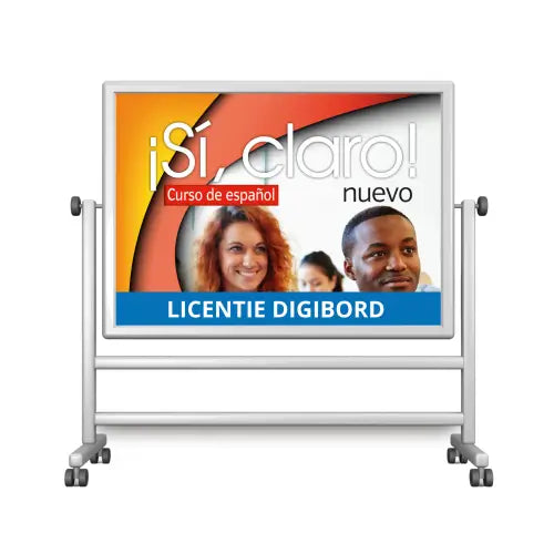Mobiele reclameweergave op de Pizarra Digital van ¡sí, claro! Nuevo 2.1