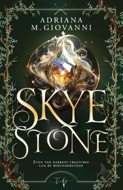 De boekcover van skye stone door adriana m toont een young adult verhaal met een magisch artefact thema