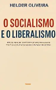 Hardcover boek socialismo e o liberalismo met minimalistisch ontwerp en zwarte tekst voor analyse comparativa das ideologias