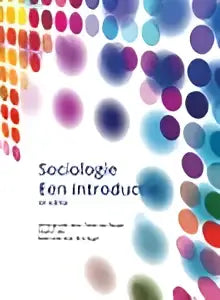 De cover van de custom editie van sociologie een introductie 2e met paarsroze cirkelontwerp voor maatschappij hoger onderwijs