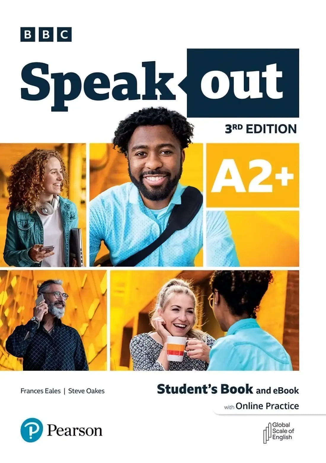 Speakout 3e editie a2+ studentensboek met ebook en online oefening met vrolijke cover en gele achtergrond