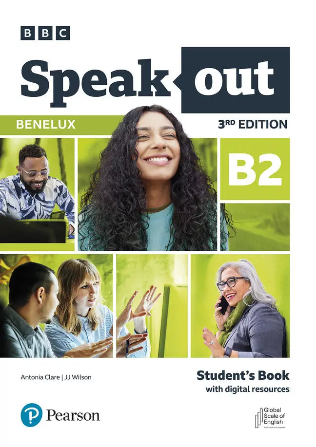 Speakout 3rd edition b2 students book benelux with audio video green cover for leermethode engels en taalvaardigheid willen verbeteren
