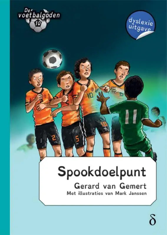 Oranje en zwarte voetbalshirt met nummer 10 voorkant uit de voetbalgoden deel 10 collectie spookdoelpunt