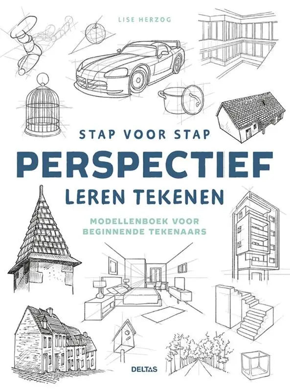 Stap voor stap perspectief leren tekenen - Modellenboek voor beginnende tekenaars
