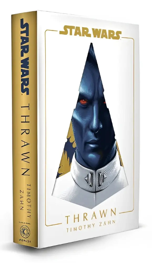 Star wars Thrawn hardcover boek met opvallende blauw-witte geometrische cover door Timothy Zahn bij Del Rey