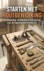 Houten werkbank met zorgvuldig gerangschikte handgereedschappen voor beginnende houtwerker in houtbewerking