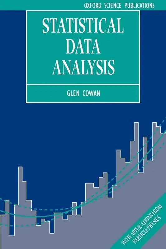 Blauw hardcover boek statistical data analysis door glen cowan voor data analysis in de fysieke wetenschappen