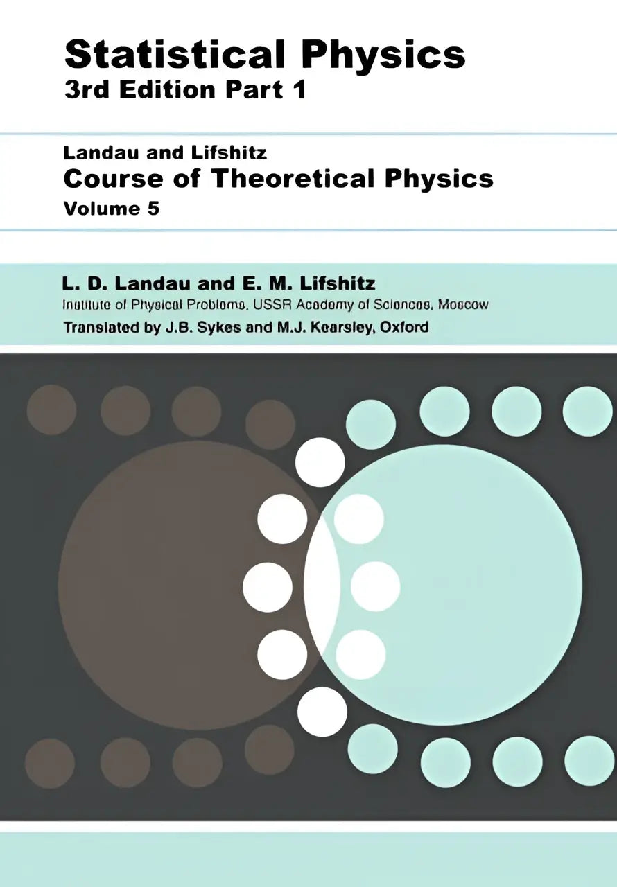 De omslag van het derde editie deel 1 studieboek statistische fysica van landau en lifshitz in statistische fysica volume 5