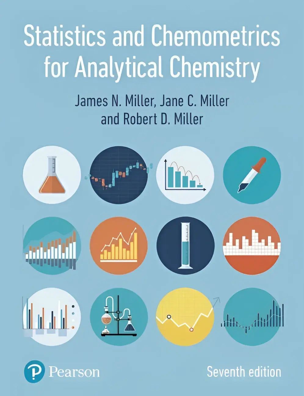 Boekomslag van statistics and chemometrics for analytical chemistry zevende editie door james n met focus op analytische chemie