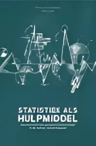 De minimalistische monochrome omslag van statistiek als hulpmiddel door mark visser met abstracte lijntekening