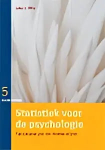 Boekcover van statistiek voor de psycholoog met oranje achtergrond en witte strepen uitgegeven door koninklijke boom uitgevers