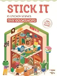 Stick it tiny bookshops is een kleurrijke, geïllustreerde stickerset voor creatief knutselen en decoreren