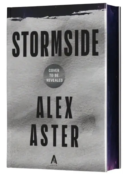 Stormside deluxe limited edition hardcover novel with textured gray cover and black lettering by alex aster