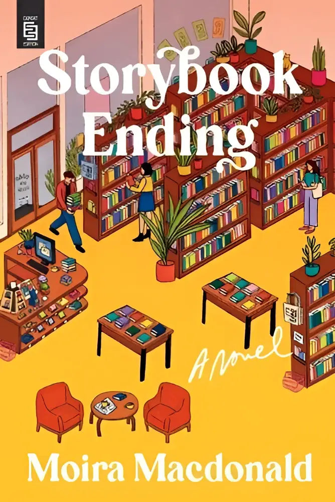Afbeelding van het boek storybook ending een roman van moira macdonald met kleurrijke omslag en titel zichtbaar