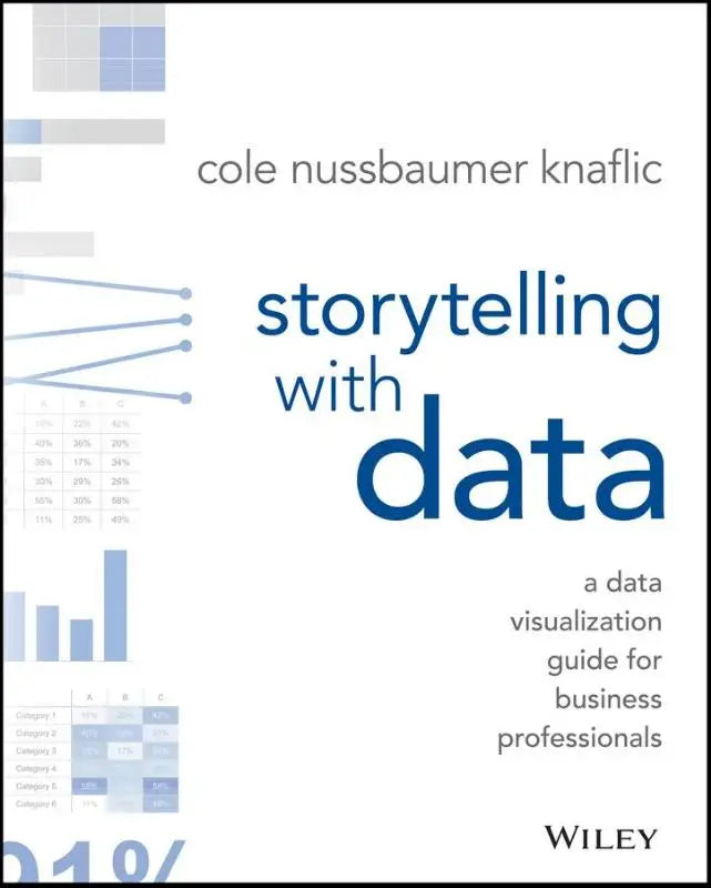 De boekcover toont storytelling with data van cole nussbaumer knaflic over data visualization voor uw data gebruik